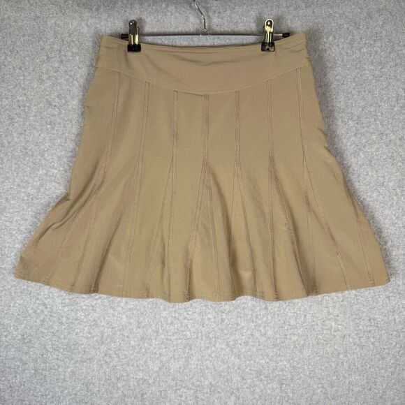 Athleta Womens Size 2 Athletic Pleated Tennis Skort Tan Khaki Athleisure Flowy - Picture 1 of 9